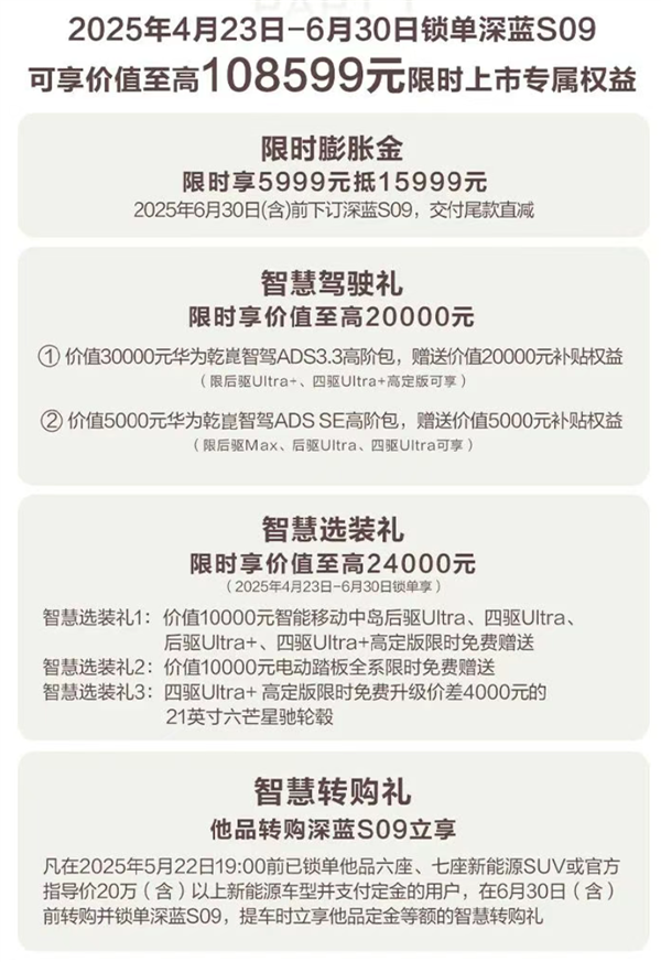 最便宜的9系家用旗舰SUV！深蓝S09上市：23.99万起