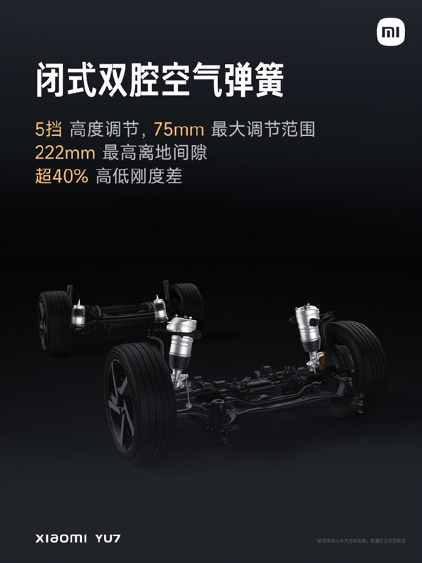小米YU7闭式双腔空簧系统详解：比普通空簧系统更具优势