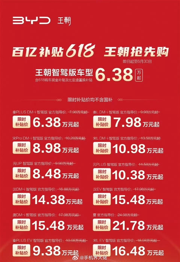 拉爆合资车！比亚迪元UP/PLUS智驾版限时补贴：8.48万元到手